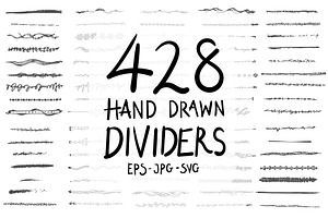 Hand Drawn Doodle Dividers Set, an Illustration by TKDoodle
