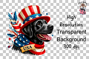 Patriotic Labrador PNG Bundle, a Graphic by Clipart Bloom (Thumbnail 10 of 11)