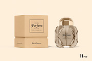 Kraft Box with Perfume Mockup, a Packaging Mockup by RamStudio2 (Thumbnail 1 of 11)