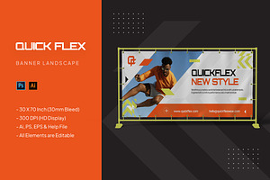 Quick Flex - Banner Landscape, a Print Template by StreaksideStd