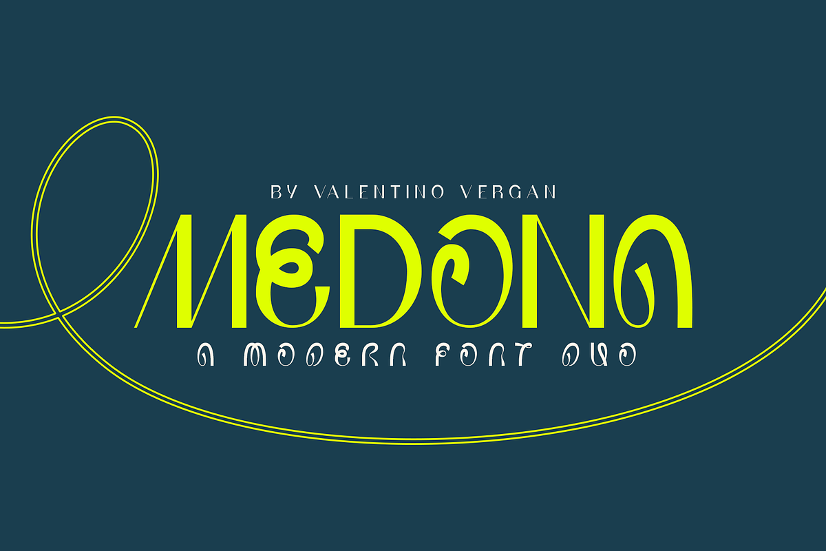 Medona - Modern Font Duo, a Font by Valentino Vergan (Photo 1 of 10)