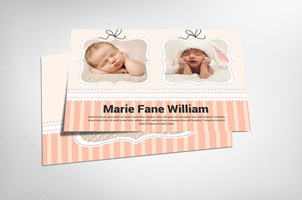 Happy Baby Boy and Girl Card, a Card Template by graphicforest