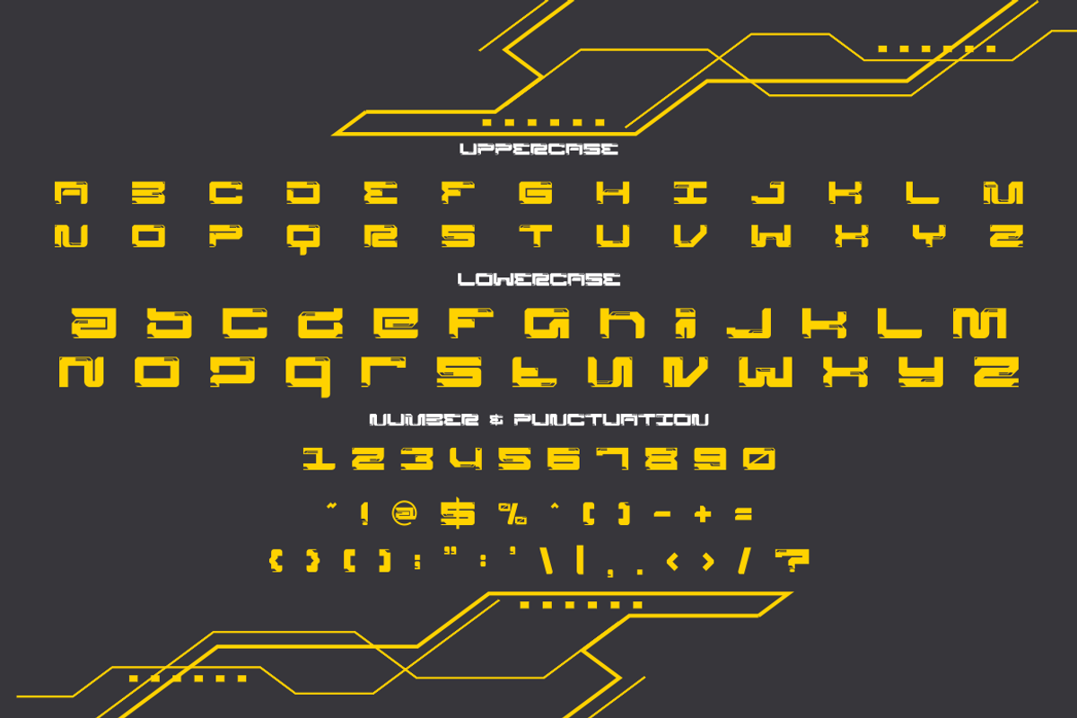 Dynatron Futuristic Font, a Font by PutraCetol Studio (Photo 5 of 5)