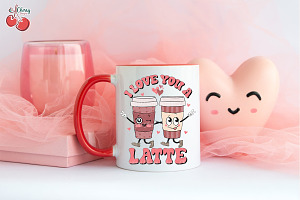 I Love You A Latte Valentines PNG