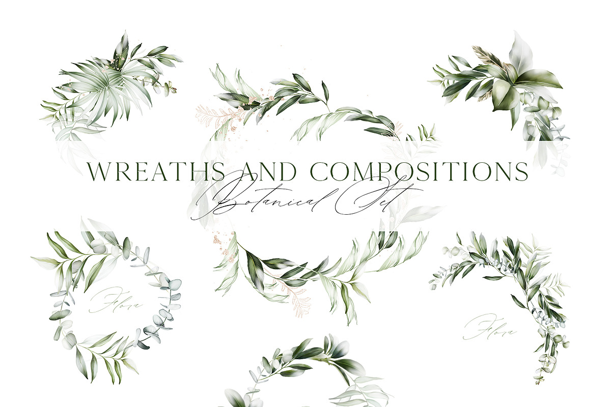 Green leaves | Botanical set, a Decorative Illustration by Karma (Photo 14 of 18)