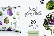 Vegetables vector sketch watercolor, a Food Illustration by irina.vaneeva (Thumbnail 14 of 18)