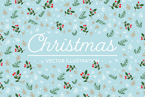 Winter Christmas seamless pattern 