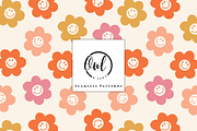 Groovy Floral Smiles Repeat Pattern, a Pattern Graphic by OwlAndFern (Thumbnail 1 of 13)