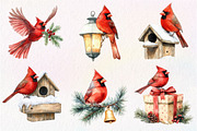 Red Cardinals Christmas Sublimation, an Illustration by Dream Creation (Thumbnail 6 of 7)