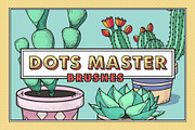 Dots Master Brushes and Patterns, a Brush Add-On by Pykhtik Design Shop (Thumbnail 1 of 8)