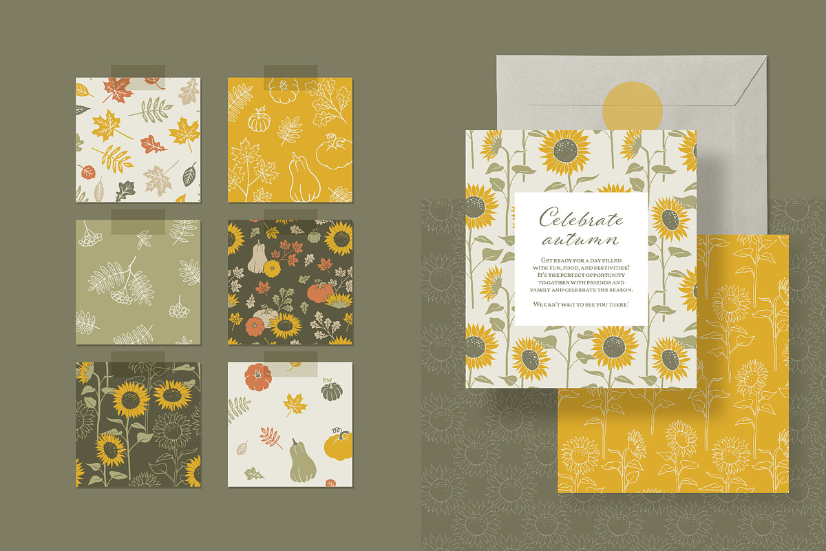 Autumn & Thanksgiving Pattern Set, a Decorative Illustration by Wild and Wonder by Ana (Photo 7 of 13)