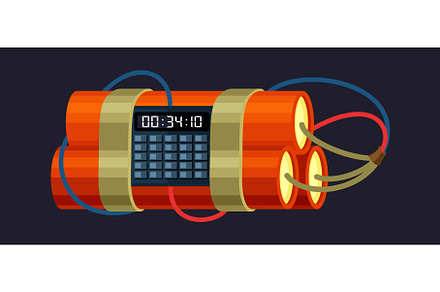 TNT. dynamite box, cartridge fuse