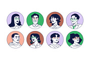 Avatars of people in glasses set, a Person Illustration by PaperTrident (Thumbnail 2 of 3)