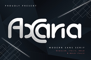 Axaria, a Sans Serif Font by Letterara