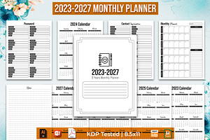 2023 - 2027 Monthly Planner