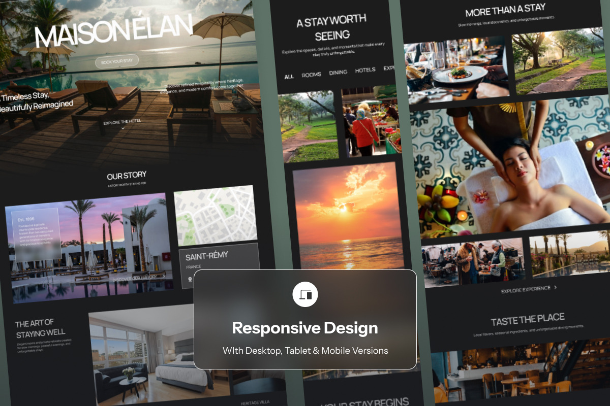 Maison Elan - Heritage Hotel Landing, a Landing Page Template by twinstd (Photo 3 of 5)