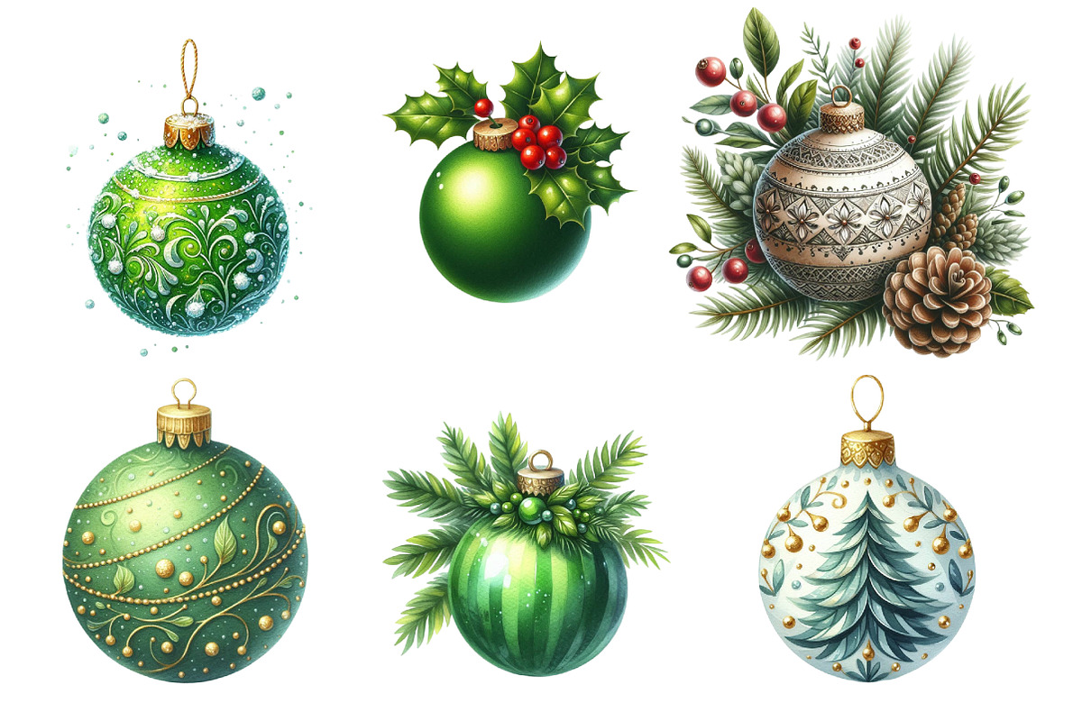 Green Christmas Tree Ball PNG, an Illustration by SinaCreation (Photo 3 of 7)