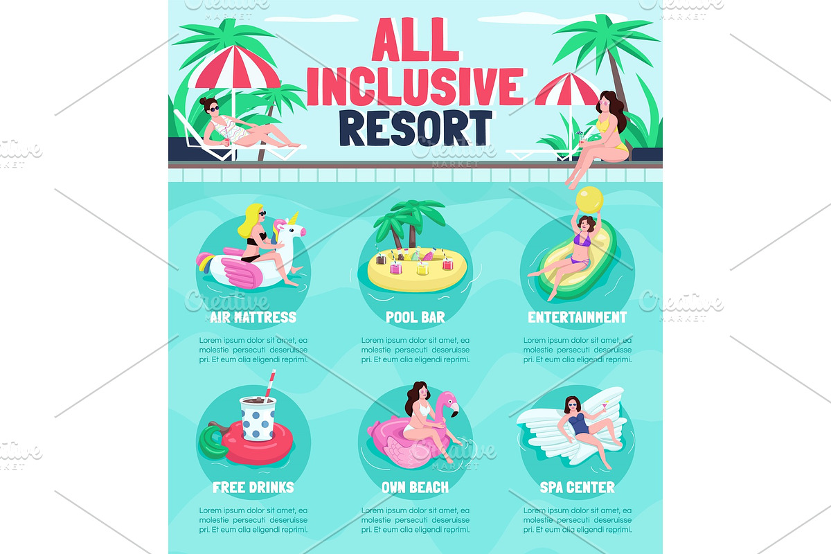 All inclusive resort infographic, a Presentation Template by IMG ...