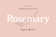 Rosemary - Hand-lettered Font, a Serif Font by Sensatype (Thumbnail 1 of 10)