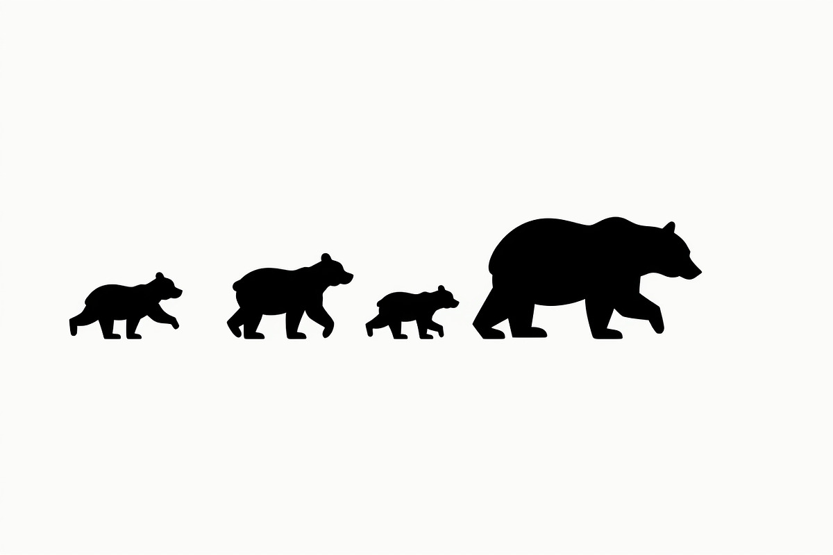 Bear Family Silhouette Bundle, an Illustration by jahid234 (Photo 9 of 9)