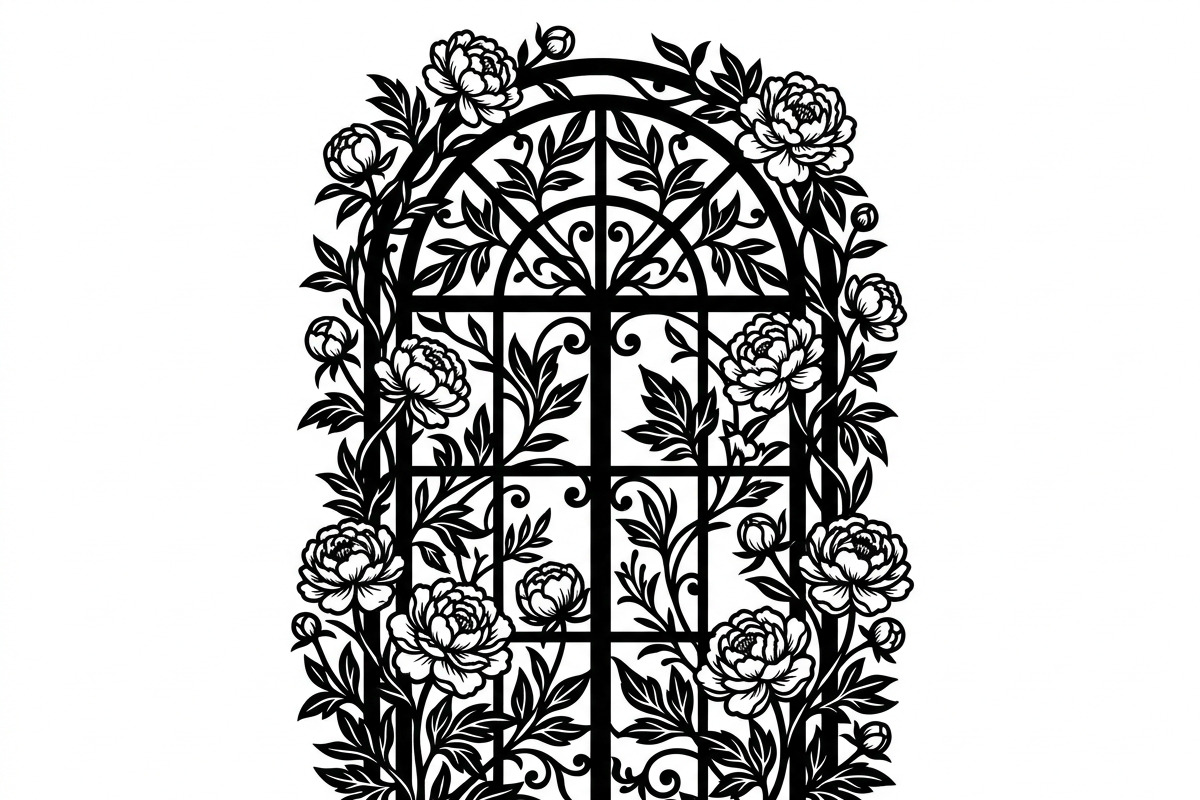 50 Floral French Window Ornament, a Decorative Illustration by Amazin_art (Photo 28 of 29)