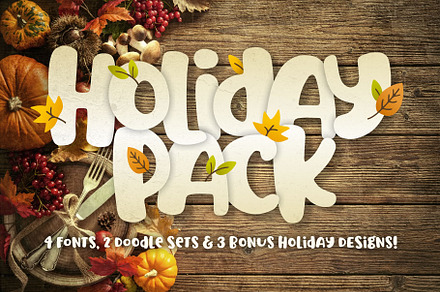 Holiday Font Pack, a Font by Denise Chandler