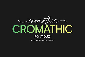 Cromathic | Font Duo, a Script Font by Lemonthe