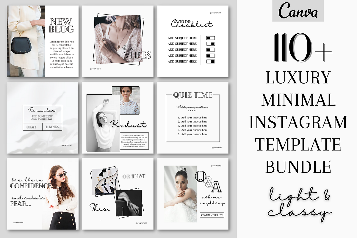 Lux Light Minimal Instagram Template, a Social Media Template by Faytemplates (Photo 1 of 10)