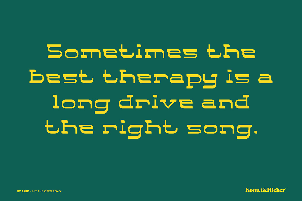 RV Park - Hit the Open Road!, a Slab Serif Font by Komet & Flicker (Photo 3 of 14)