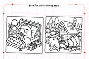 Capybara Christmas Coloring Pages, an Animal Illustration by Coco Bloom (Thumbnail 3 of 3)