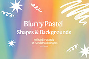 Blurry Pastel shapes and backgrounds, a Background Graphic by YifeiFang (Thumbnail 1 of 9)