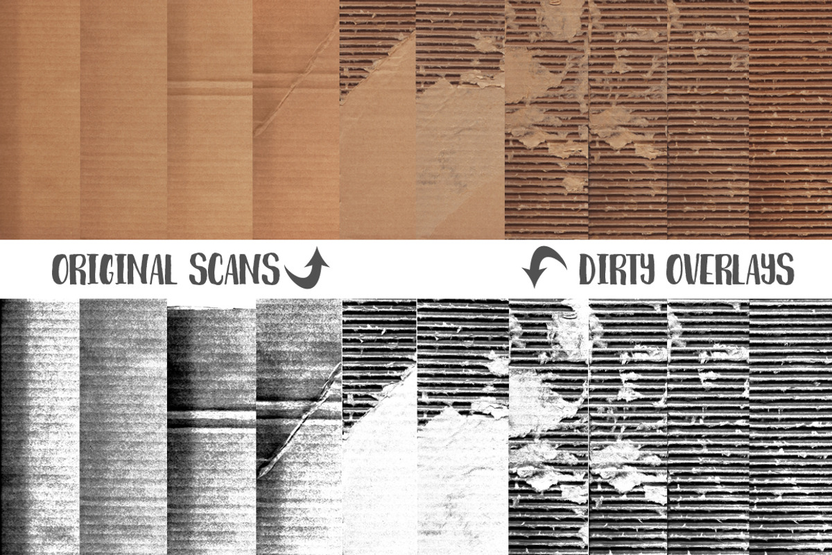 Dirty Cardboard Texture Set, a Texture Graphic by Transfuchsian (Photo 4 of 6)