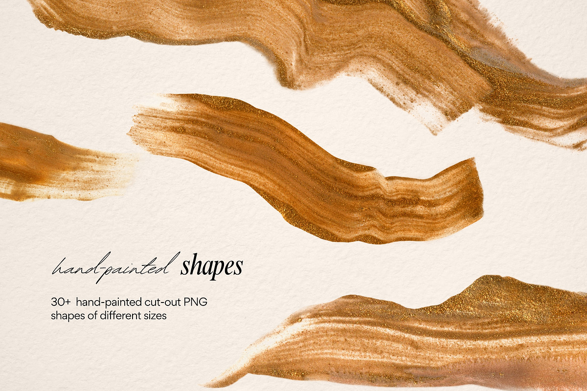 Cream Gold Hand Painted Textures, a Background Graphic by eclosque (Photo 2 of 32)