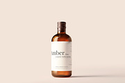 Amber Glass Bottle Mockups, a Cups & Container Mockup by pmvch (Thumbnail 1 of 10)