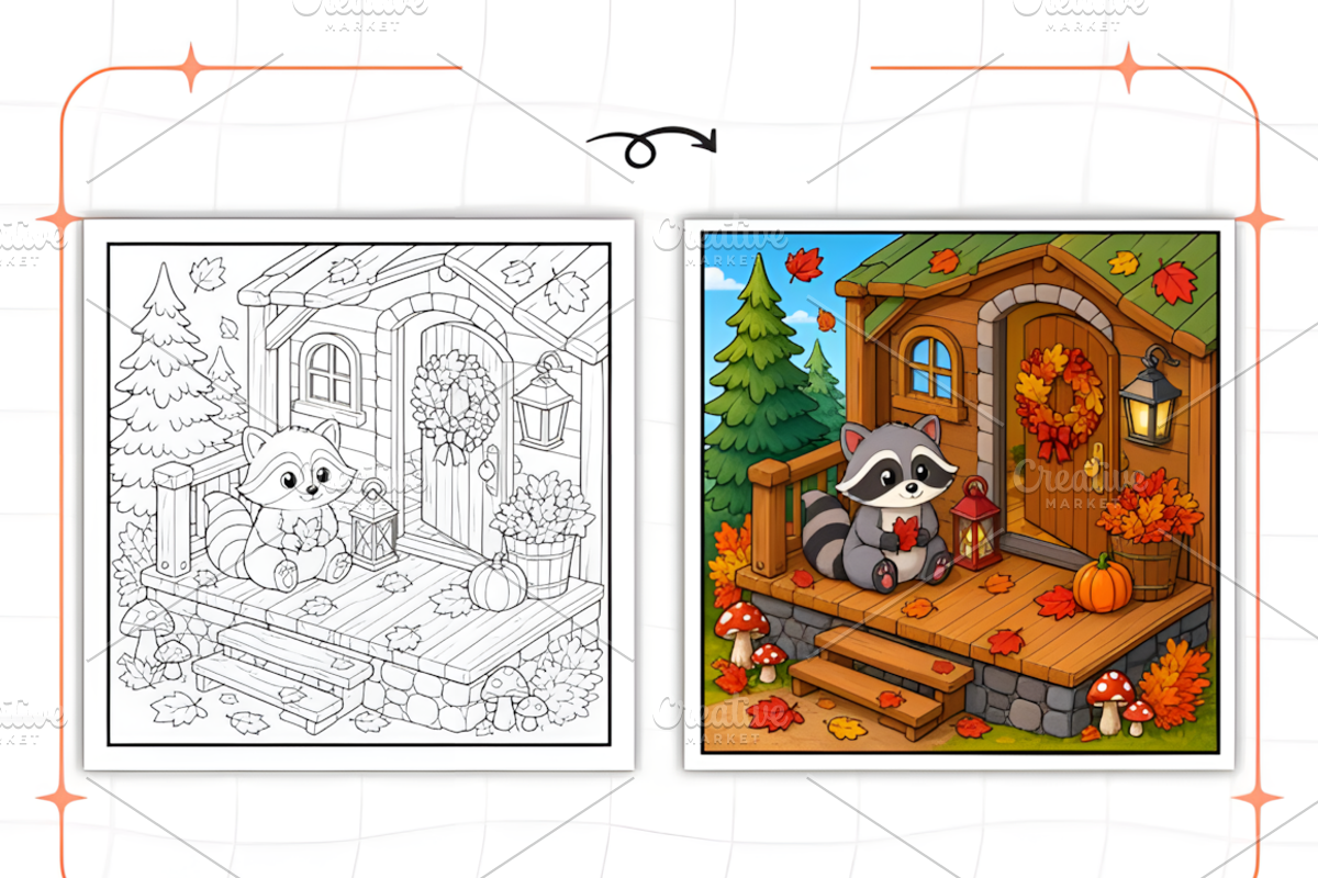 Hygge Seasonal Comfort Coloring, a Seasonal Illustration by Design Station (Photo 3 of 7)