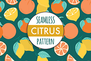 Seamless citrus pattern., a Pattern Graphic by Queen of Infographics (Thumbnail 1 of 2)