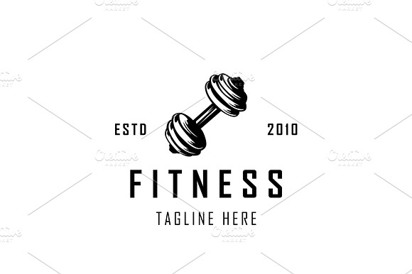 Vintage Gym Fitness Logo preview 2