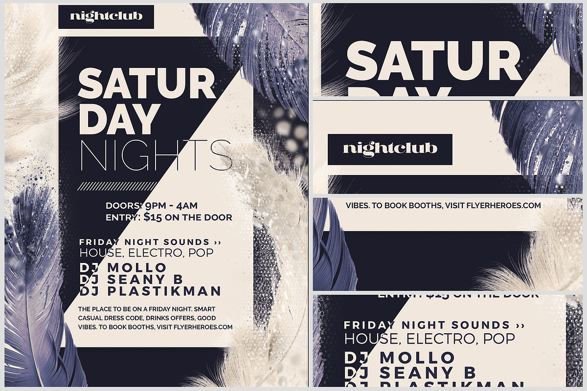 Feather Series – Saturday Night Flye, a Flyer Template by FlyerHeroes (Photo 4 of 4)