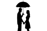 50 Couple Umbrella Silhouette Bundle, an Illustration by Designs_River (Thumbnail 41 of 51)