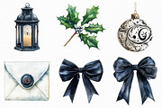 Black and White Christmas Clipart, an Illustration by Craft Nest (Thumbnail 5 of 6)