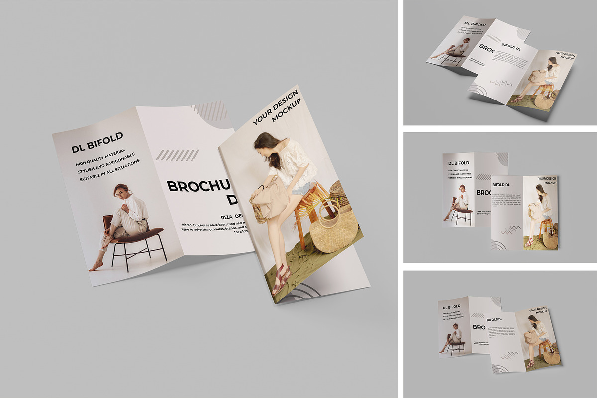 Bifold DL Flyer Mockups