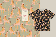Hyena and protea seamless vector set, a Pattern Graphic by PatternsBlooming (Thumbnail 2 of 6)