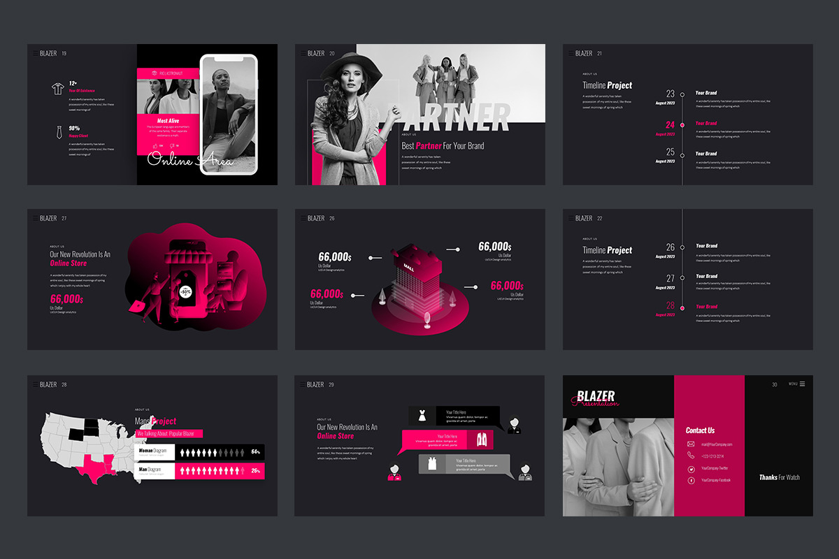 Blazer  PowerPoint Presentation, a Presentation Template by Stock Shape (Photo 4 of 4)