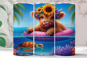 Summer Cow Country 20oz Tumbler Wrap, an Arts & Entertainment Photo by LamanAzalea