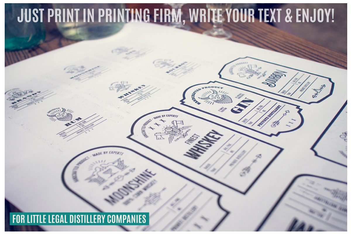 Distilling Industry: Vintage Labels, a Branding & Logo Template by Lumitar (Photo 6 of 7)