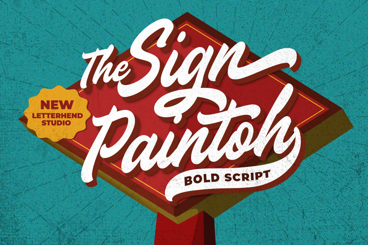The Sign Paintoh - Bold Script, a Script Font by Letterhend Studio (Photo 1 of 9)