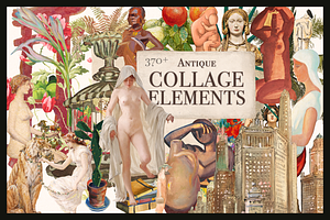 370+ Antique Collage Elements, an Object Graphic by Lilithcollageart
