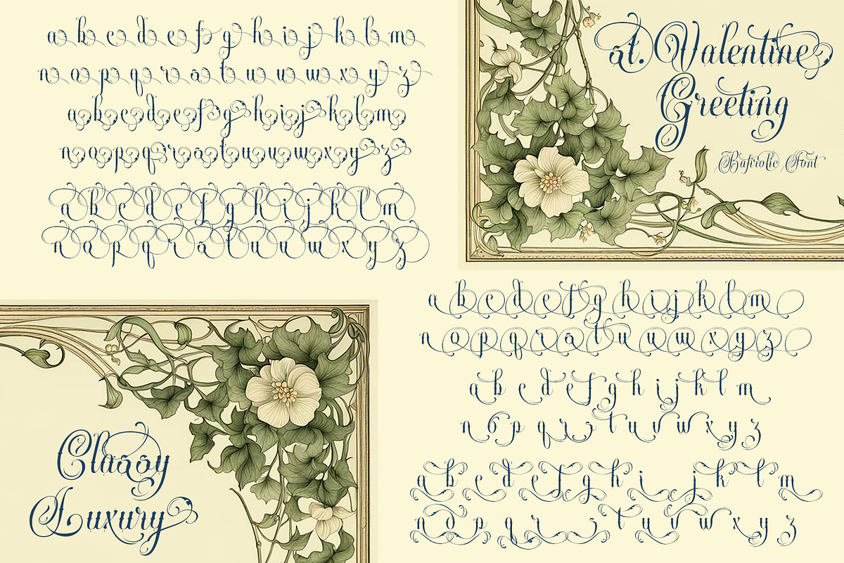 Bafirolic Classic Script, a Script Font by TypeClassHeroes (Photo 9 of 10)
