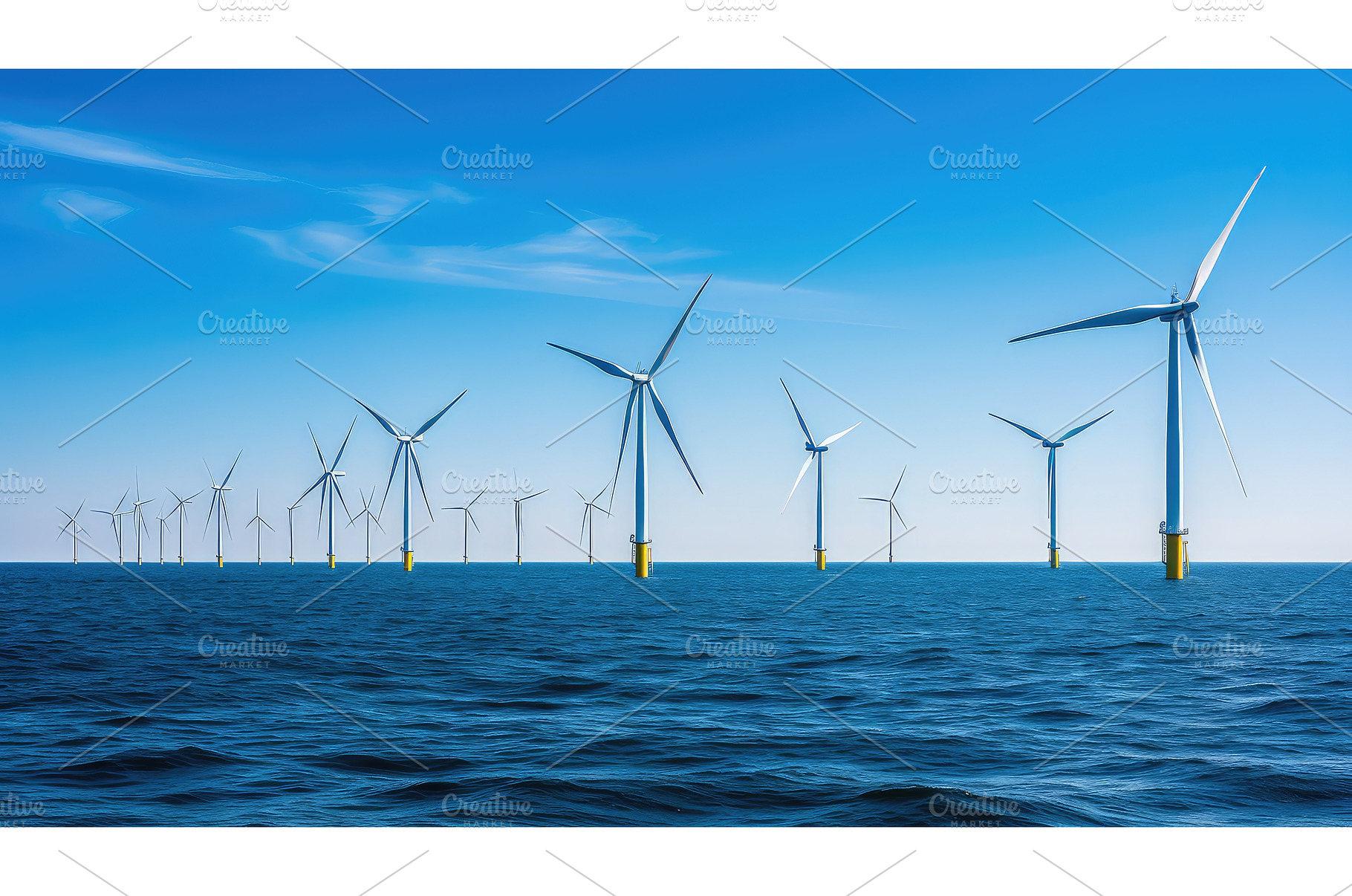 electricity off shore wind farm ai, a Nature Photo by pikepicture