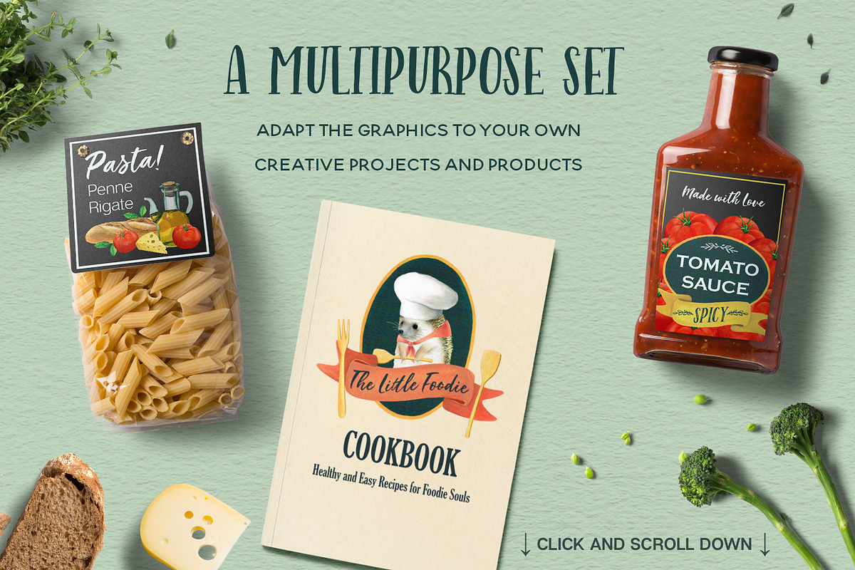 The Foodie Kit - Food Illustrations, an Animal Illustration by Lisa's Balcony (Photo 11 of 12)